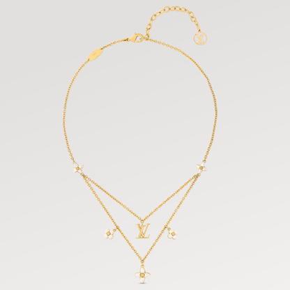 Glow JewelryFLOWERGRAM GOLD MOP DOPPELREIHIGE HALSKETTE
