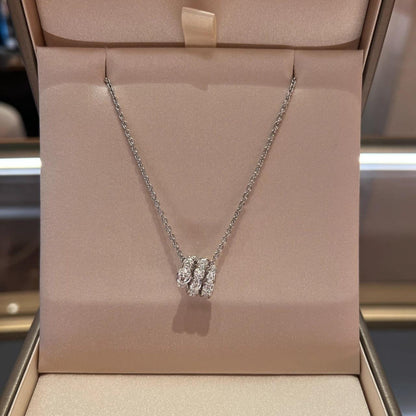 [Glow Jewelry]SERPENTI  NECKLACE DOUBLE RING DIAMOND