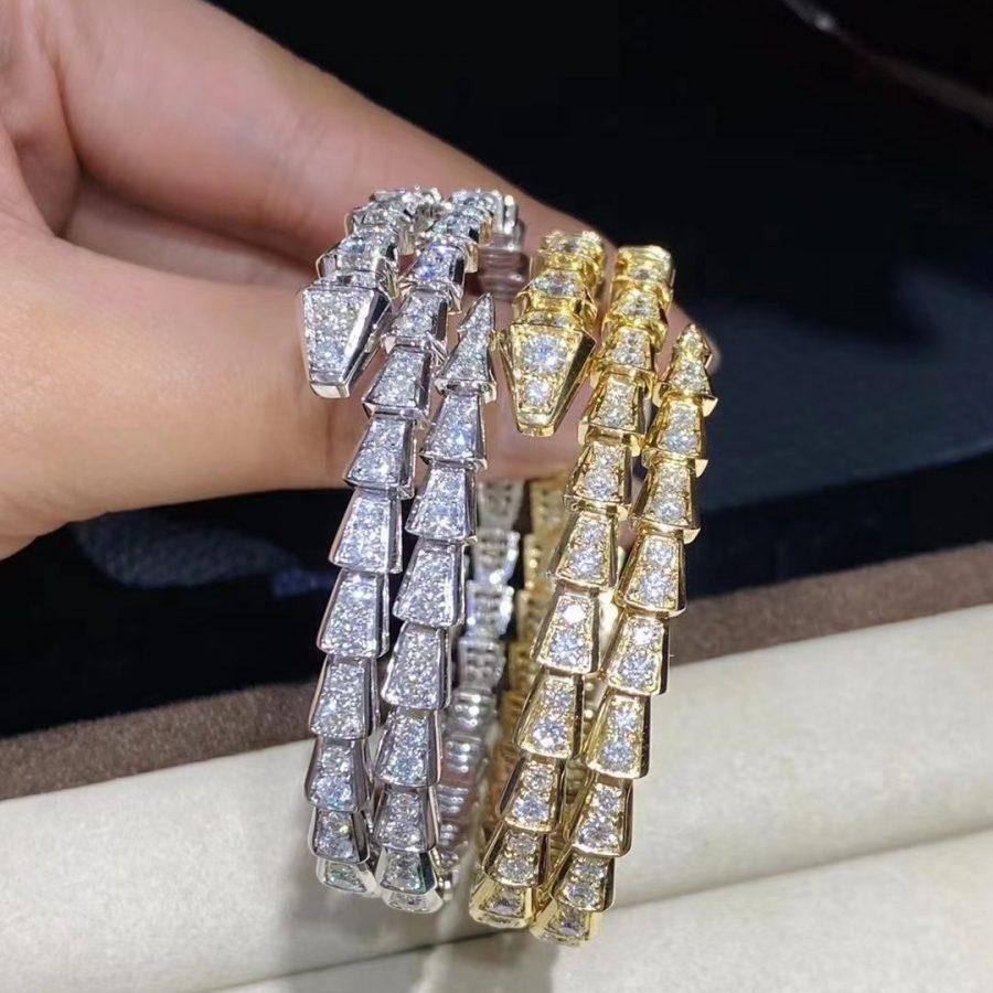 [Glow Jewelry]SERPENTI BRACELET GOLD DIAMOND DOUBLE ROW