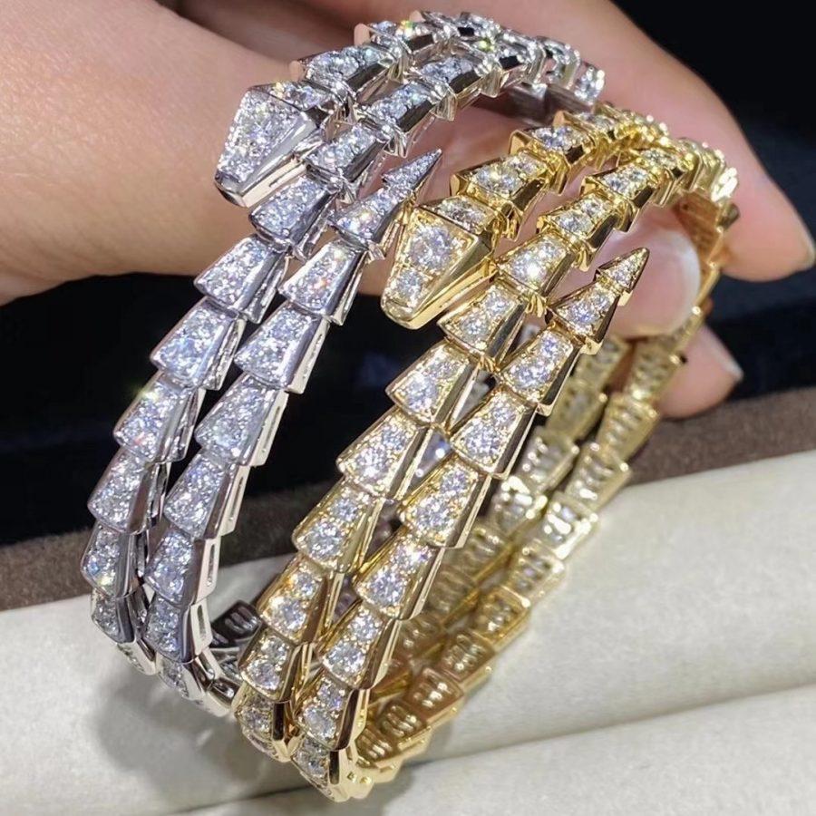 [Glow Jewelry]SERPENTI BRACELET GOLD DIAMOND DOUBLE ROW
