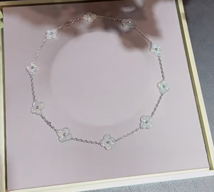 [Glow Jewelry Jewelry]CLOVER 10 MOTIFS  Gold Diamond  NECKLACE