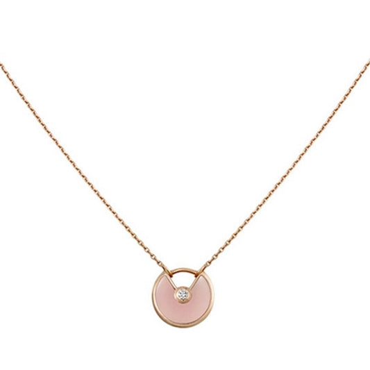 „Glow Jewelry“ Halskette „AMULETTE ROSE GOLD PINK MOP“