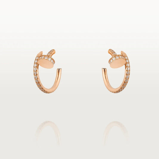 ®Glow Jewelry® JUSTE EARRINGS 12.75MM ROSÉGOLD DIAMANT
