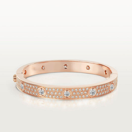 „Glow Jewelry“ LOVE ARMBAND 6,1MM DIAMANTBESETZT 10 GROSSE DIAMANTEN
