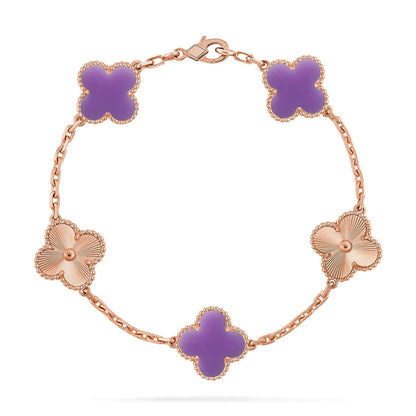[Glow Jewelry]Neue CLOVER 5 MOTIV HELLVIOLETT ARMBAND KOLLEKTION