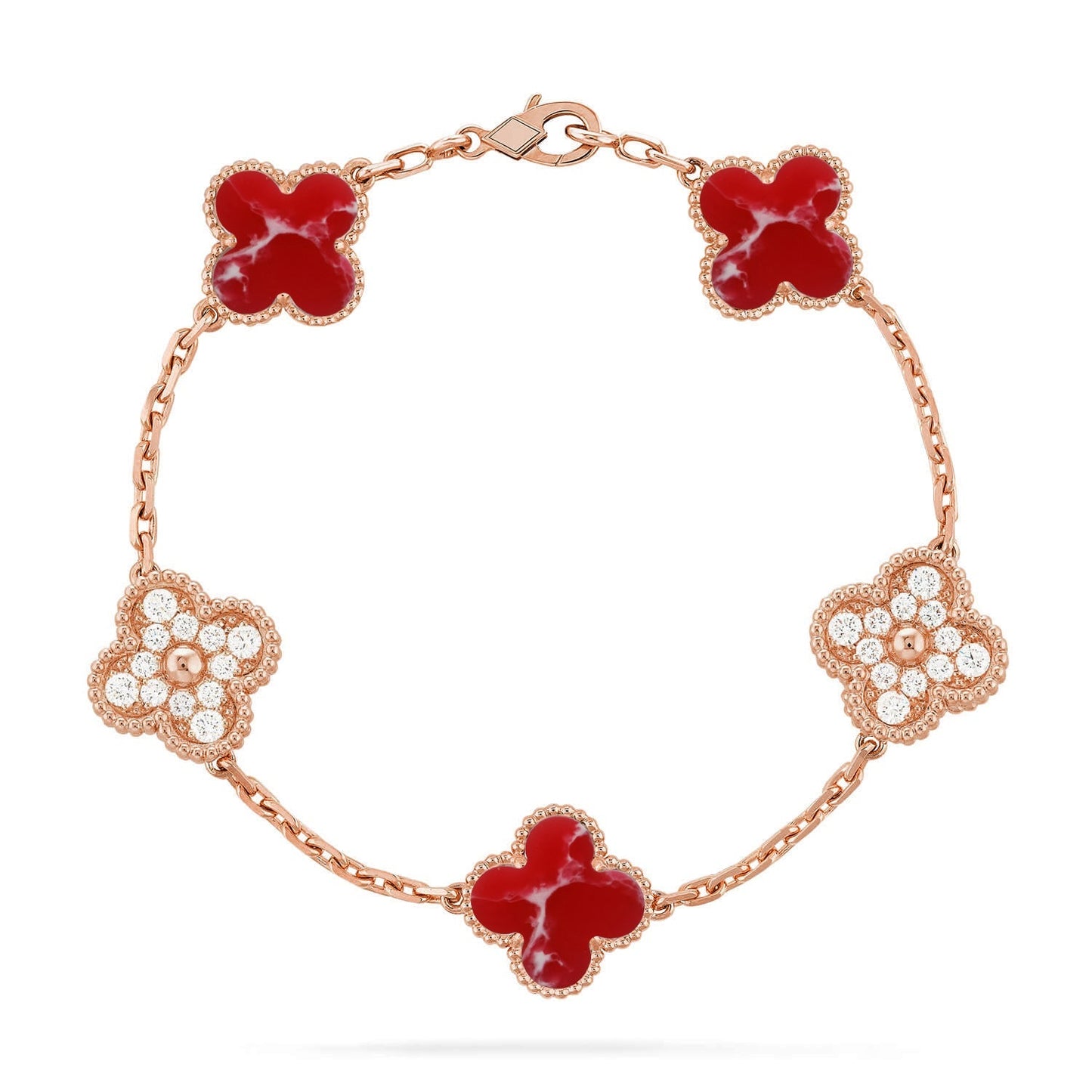 [Glow Jewelry]Neue ARMBANDKOLLEKTION KLASSISCHES ROTES BLUMENMUSTER