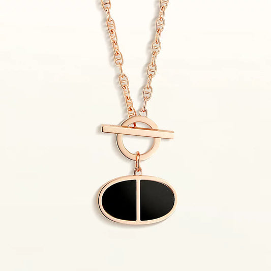 ¡®Glow Jewelry¡¯CHAINE VERSO BLACK CERAMIC NECKLACE