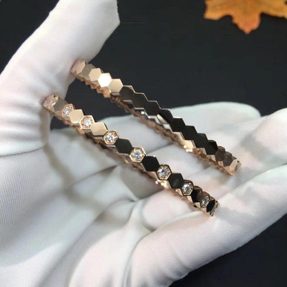 ¡®Glow Jewelry¡¯BEE LOVE PINK GOLD DIAMOND BRACELET