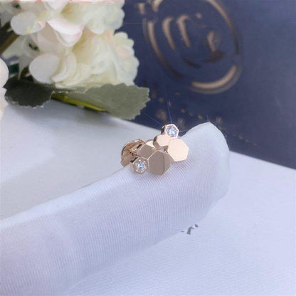 [Glow Jewelry]BEE LOVE PINK GOLD DIAMOND EARRINGS