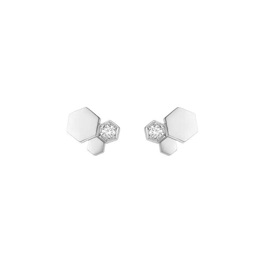 [Glow Jewelry]BEE LOVE SILVER DIAMOND EARRINGS