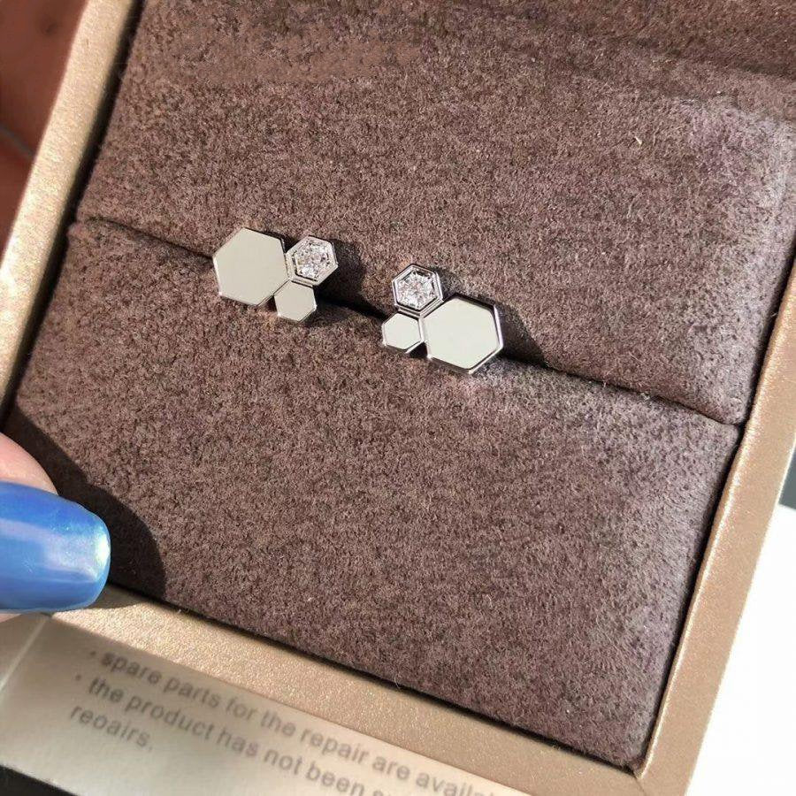 „Glow Jewelry“ BEE LOVE SILBERNE DIAMANT-OHRRINGE