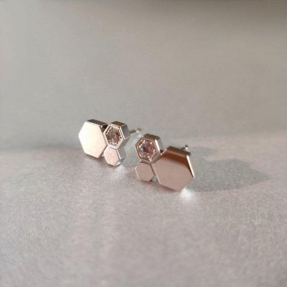 „Glow Jewelry“ BEE LOVE SILBERNE DIAMANT-OHRRINGE