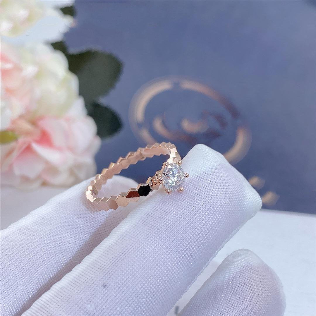 [Glow Jewelry]BEE LOVE RING PINK GOLD 1 DIAMOND