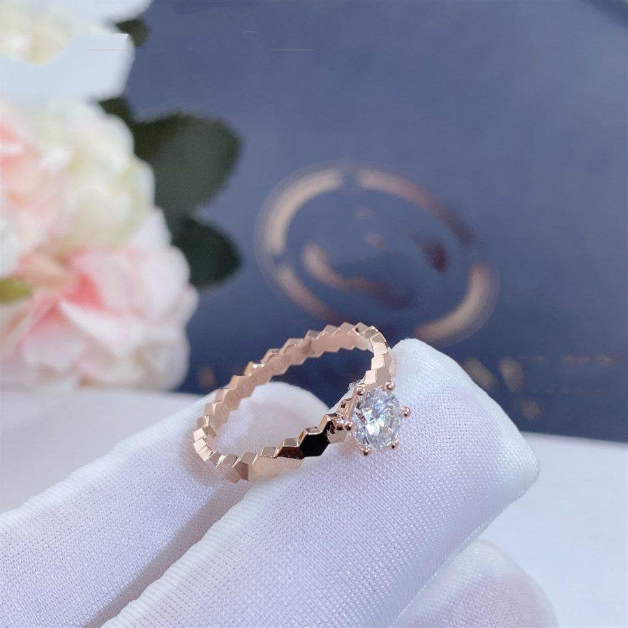 [Glow Jewelry]BEE LOVE RING PINK GOLD 1 DIAMOND