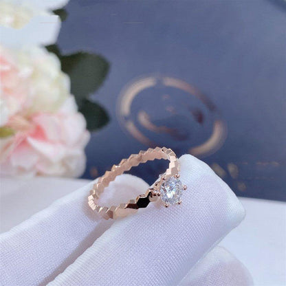 [Glow Jewelry]BEE LOVE RING PINK GOLD 1 DIAMOND
