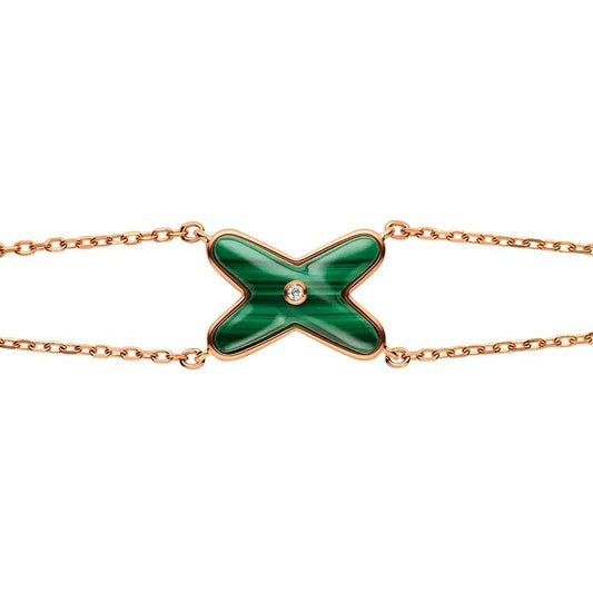 JEUX BRACELET MALACHIT ROTGOLD 1 DIAMANT