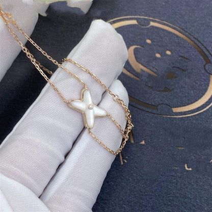 [Glow Jewelry]JEUX BRACELET WHITE MOP PINK GOLD 1 DIAMOND