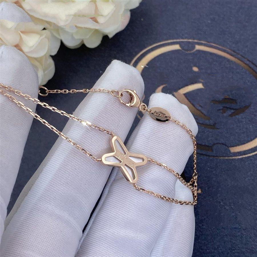 [Glow Jewelry]JEUX BRACELET WHITE MOP PINK GOLD 1 DIAMOND