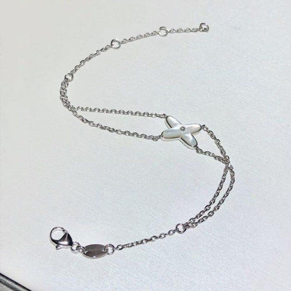 [Glow Jewelry]JEUX BRACELET WHITE MOP SILVER 1 DIAMOND