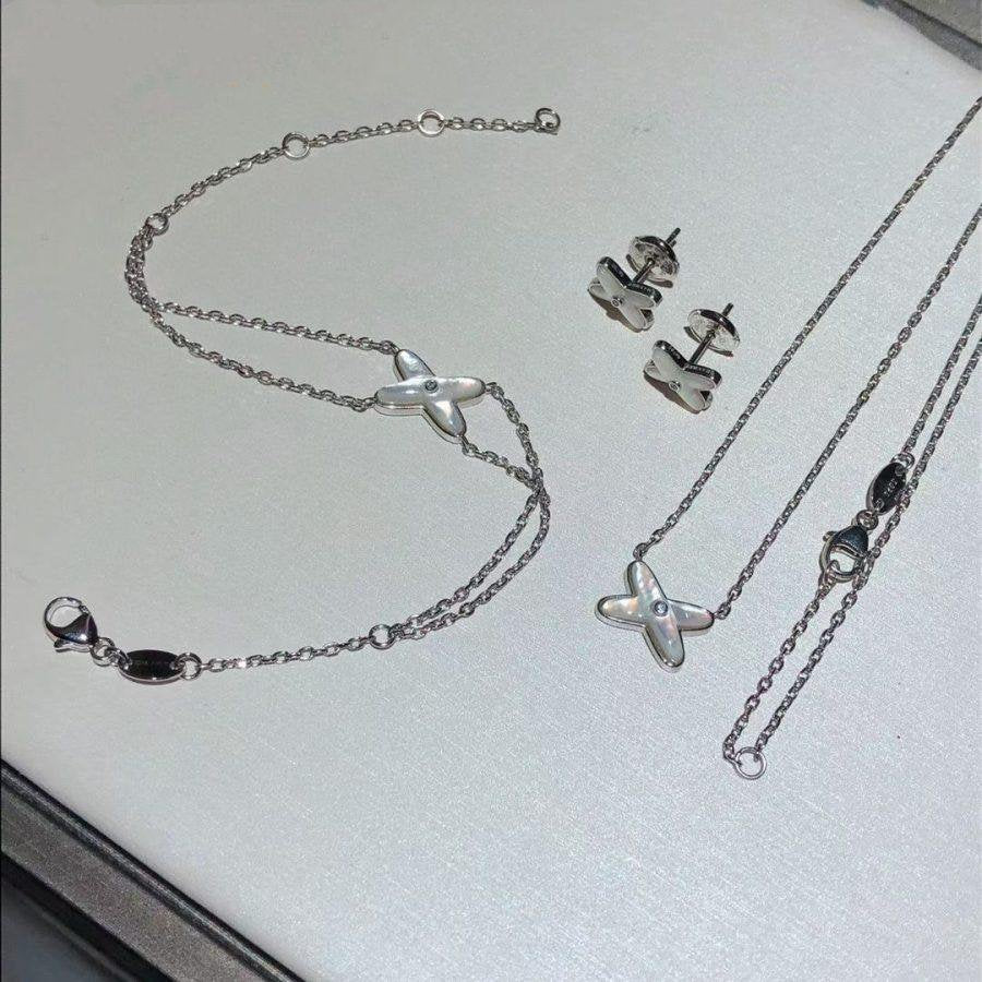 [Glow Jewelry]JEUX BRACELET WHITE MOP SILVER 1 DIAMOND