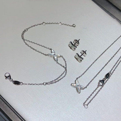[Glow Jewelry]JEUX BRACELET WHITE MOP SILVER 1 DIAMOND