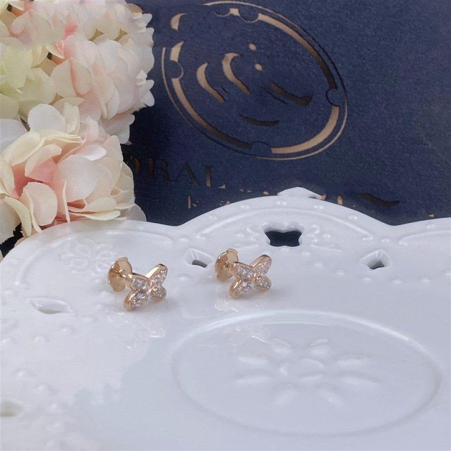'Glow Jewelry' PINK GOLD DIAMOND OHRRINGE
