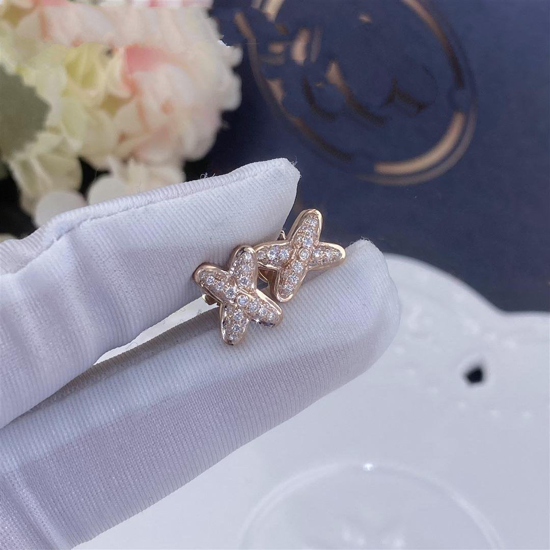 'Glow Jewelry' PINK GOLD DIAMOND OHRRINGE