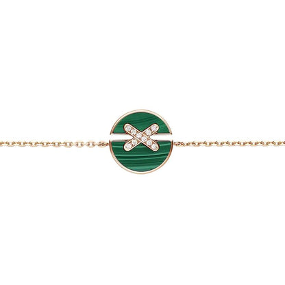 ¡®Glow Jewelry¡¯JEUX DE BRACELET MALACHITE PINK GOLD DIAMONDS