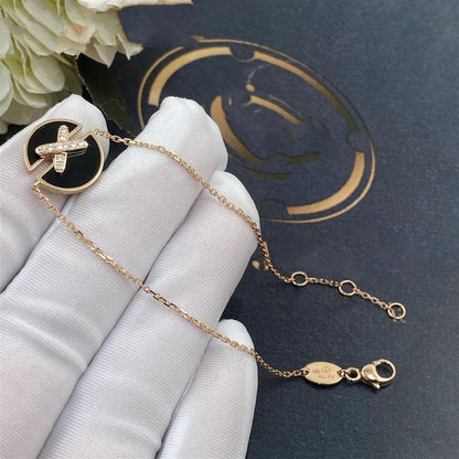 [Glow Jewelry]JEUX DE BRACELET ONYX PINK GOLD DIAMOND