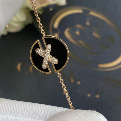 ¡®Glow Jewelry¡¯JEUX DE BRACELET ONYX PINK GOLD DIAMOND