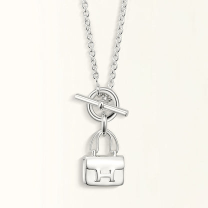 «Glow Jewelry» POP H ANHÄNGER SILBERNE HALSKETTE