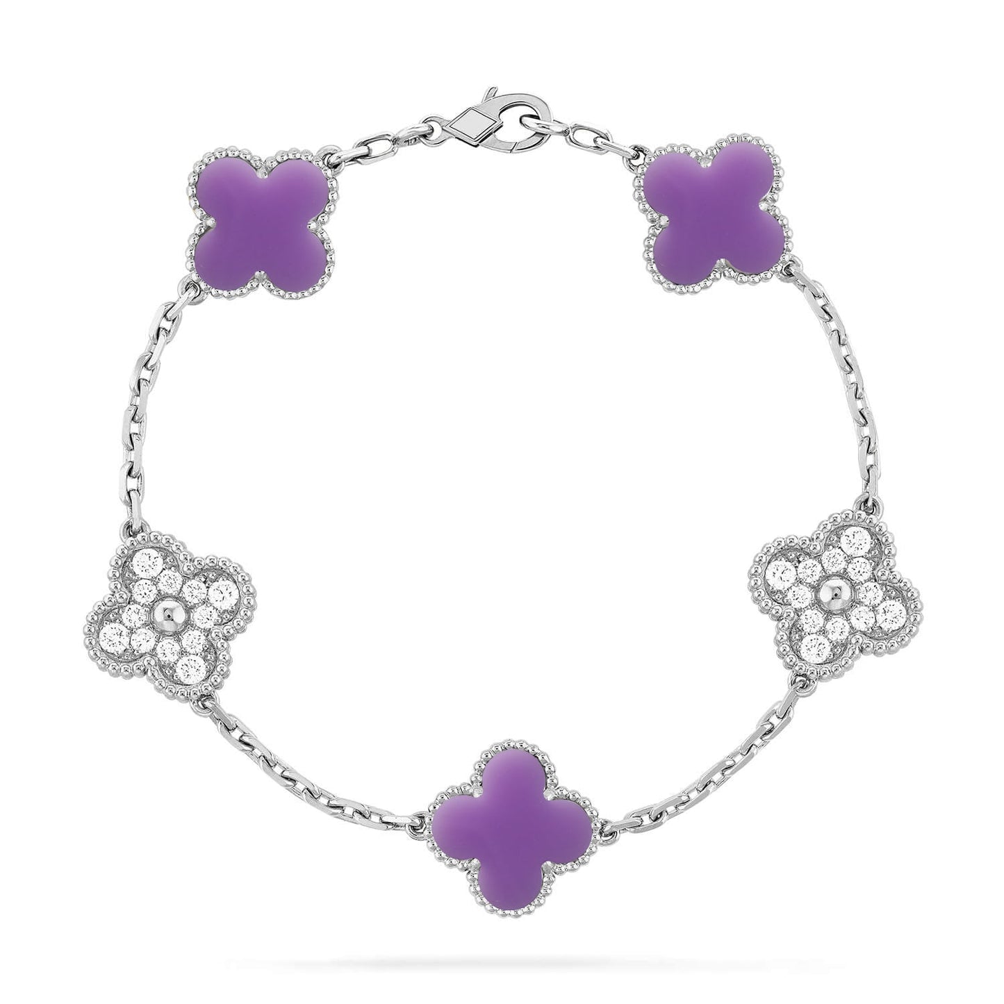 [Glow Jewelry]Neue CLOVER 5 MOTIV HELLVIOLETT ARMBAND KOLLEKTION