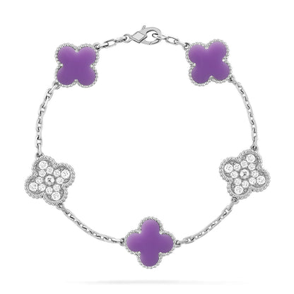 [Glow Jewelry]Neue CLOVER 5 MOTIV HELLVIOLETT ARMBAND KOLLEKTION