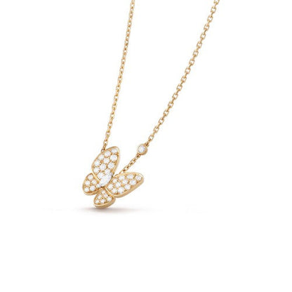 Glow Jewelry バタフライ ダイヤモンド ネックレス