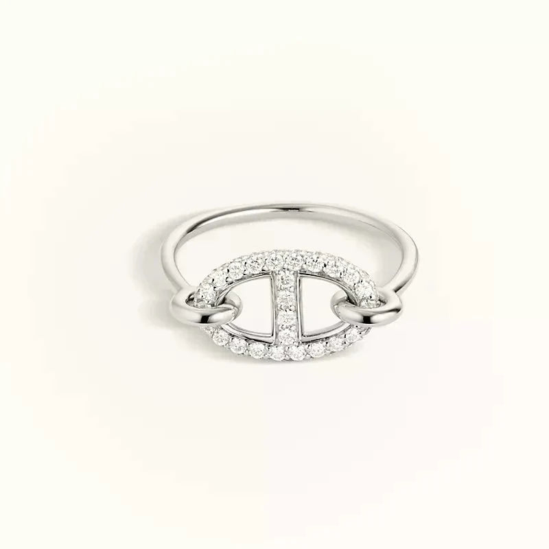 „Glow Jewelry“ RONDE KLEINER SILBERNER DIAMANTENRING
