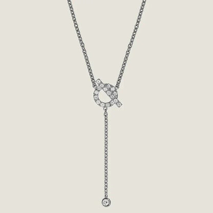 [Glow Jewelry]FINESSE SILVER DIAMOND NECKLACE