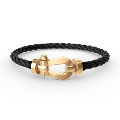 „Glow Jewelry“ FORCE GROSSES HUFEISEN OHNE DIAMANT ARMBAND GOLD