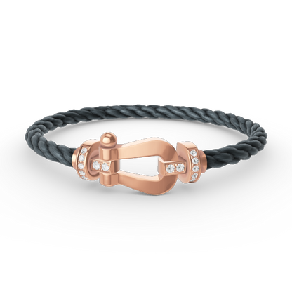 ¡®Glow Jewelry¡¯FORCE LARGE HORSESHOE HALF DIAMOND BRACELET ROSE GOLD
