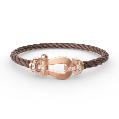 ¡®Glow Jewelry¡¯FORCE LARGE HORSESHOE HALF DIAMOND BRACELET ROSE GOLD