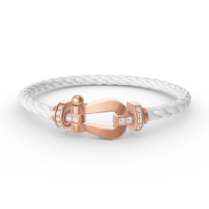 ¡®Glow Jewelry¡¯FORCE LARGE HORSESHOE HALF DIAMOND BRACELET ROSE GOLD
