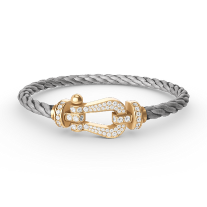 ¡®Glow Jewelry¡¯FORCE LARGE HORSESHOE FULL DIAMOND BRACELET GOLD
