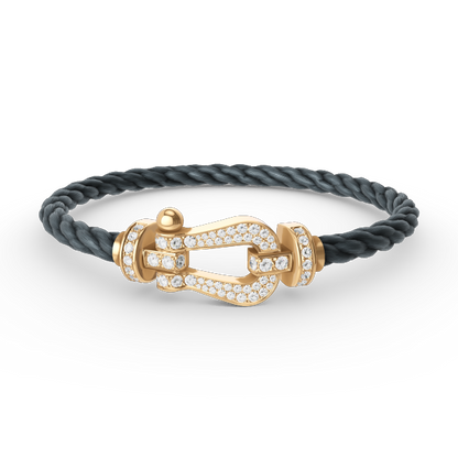 ¡®Glow Jewelry¡¯FORCE LARGE HORSESHOE FULL DIAMOND BRACELET GOLD