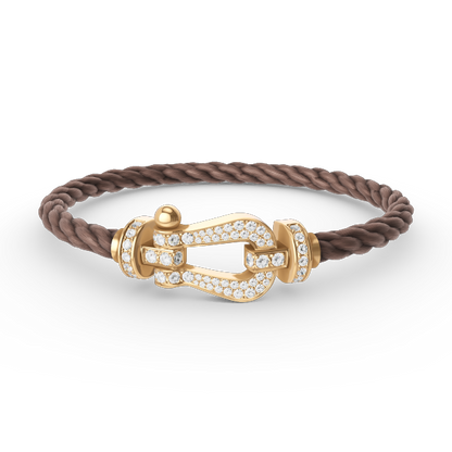 ¡®Glow Jewelry¡¯FORCE LARGE HORSESHOE FULL DIAMOND BRACELET GOLD