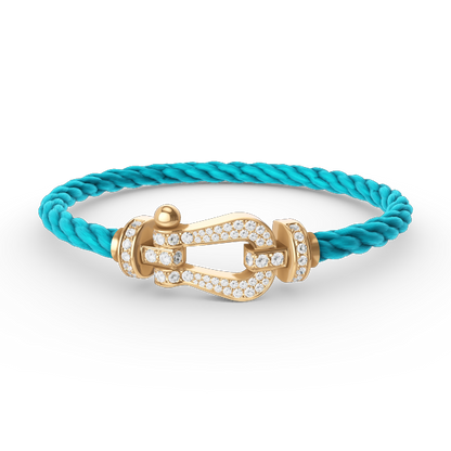 ¡®Glow Jewelry¡¯FORCE LARGE HORSESHOE FULL DIAMOND BRACELET GOLD