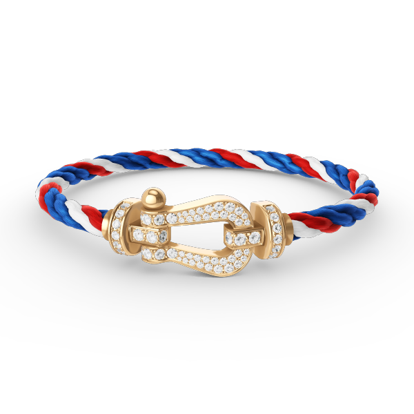 [Glow Jewelry]FORCE LARGE HORSESHOE FULL DIAMOND BRACELET GOLD