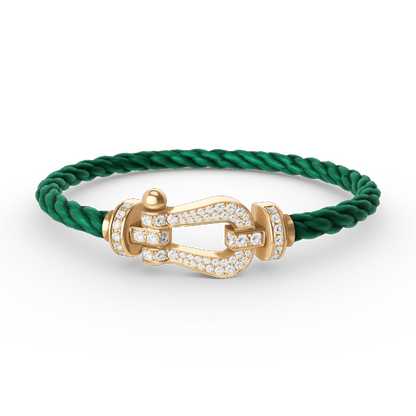 ¡®Glow Jewelry¡¯FORCE LARGE HORSESHOE FULL DIAMOND BRACELET GOLD