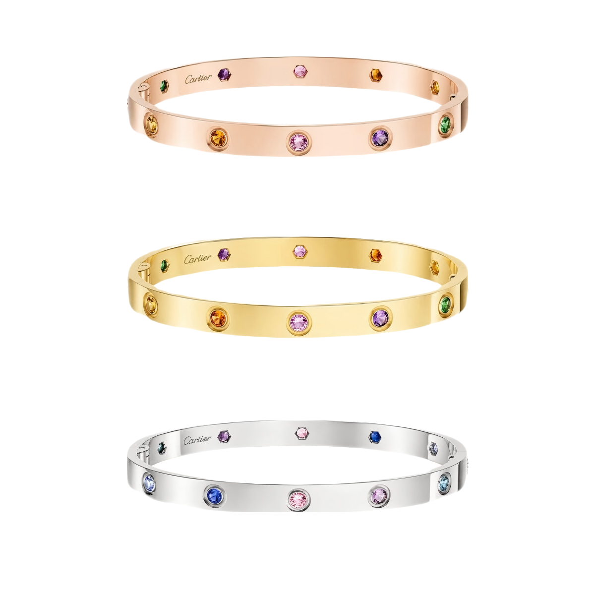 [Glow Jewelry]2026 RAINBOW LOVE BRACELET 6.1MM  10 DIAMONDS