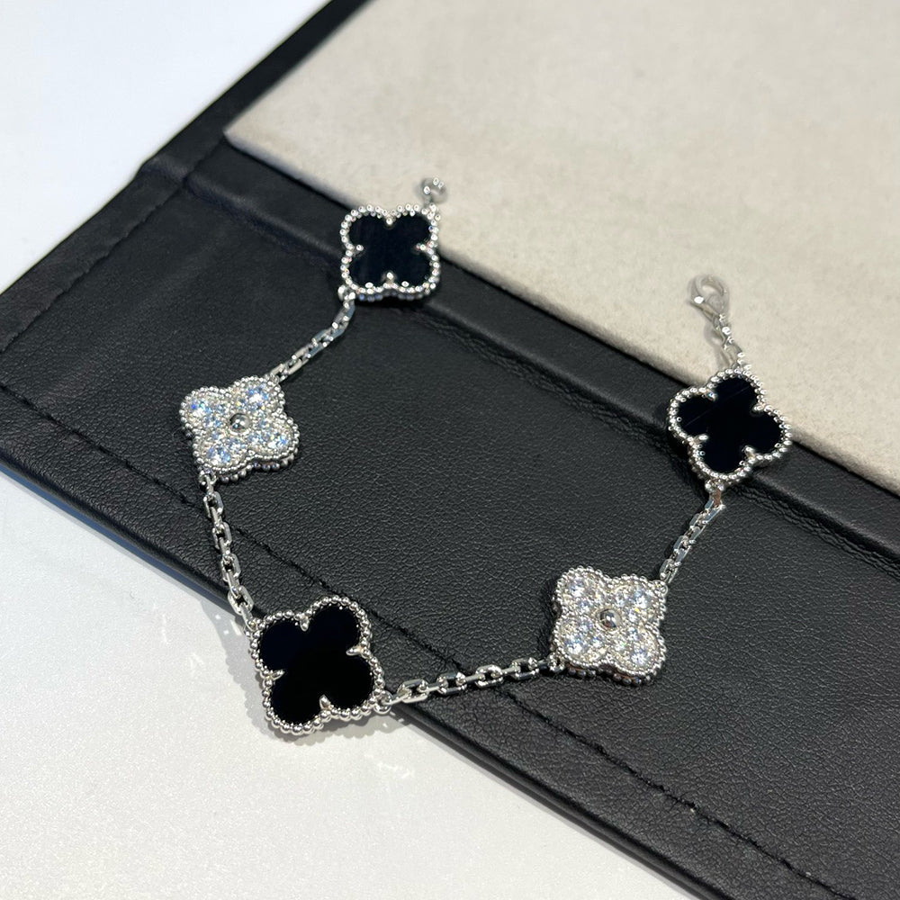 [Glow Jewelry]Neue CLOVER 5 MOTIF ONYXS ARMBAND KOLLEKTION