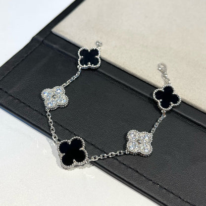 [Glow Jewelry]Neue CLOVER 5 MOTIF ONYXS ARMBAND KOLLEKTION