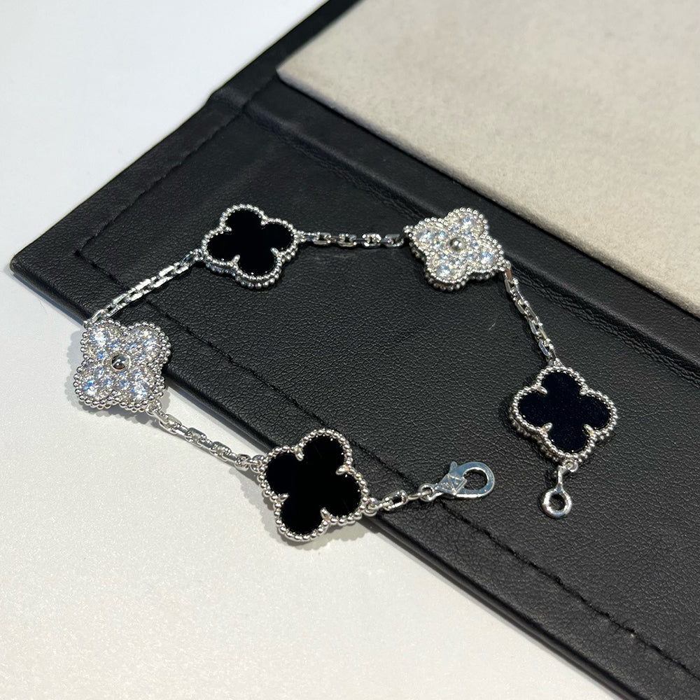[Glow Jewelry]Neue CLOVER 5 MOTIF ONYXS ARMBAND KOLLEKTION
